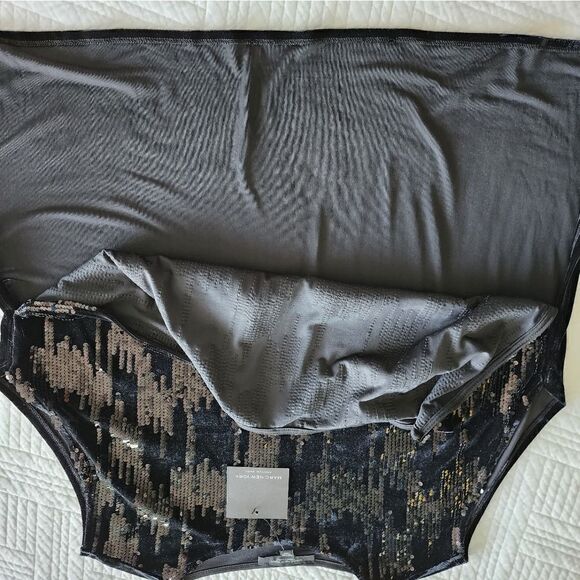 Marc new york velvet and sequins boxi half open sides top - Picture 11 of 12